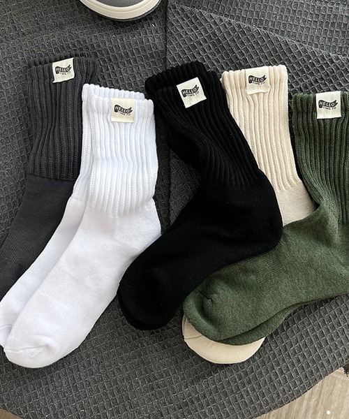 aimoha（アイモハ）の「aimoha outdoorユニセックス 　やや厚手のリブソックス（ソックス/靴下・レディース・カーキ/ホワイト/ブラック/ベージュ/ダークグレー・FREE）」の12枚目の写真