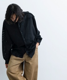 JUNRED | パンチングフェイクレザーシャツ(シャツ/ブラウス)