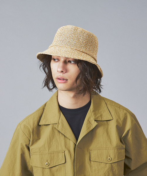 ABAHOUSE(アバハウス)の「【RUBEN/ルーベン】PAPER BUCKET/バケットハット(ハット・メンズ・ネイビー/キャメル/ベージュ・フリー)」の1枚目の写真