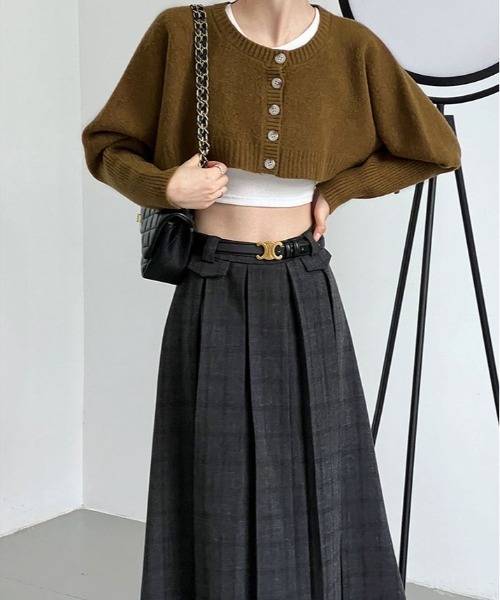 kirakiraShop(キラキラショップ)の「クルーネック ショート ニット ボレロ カーディガン(ニット/セーター・レディース・ベージュ/チャコール/ブラウン/ブラック・FREE)」の22枚目の写真
