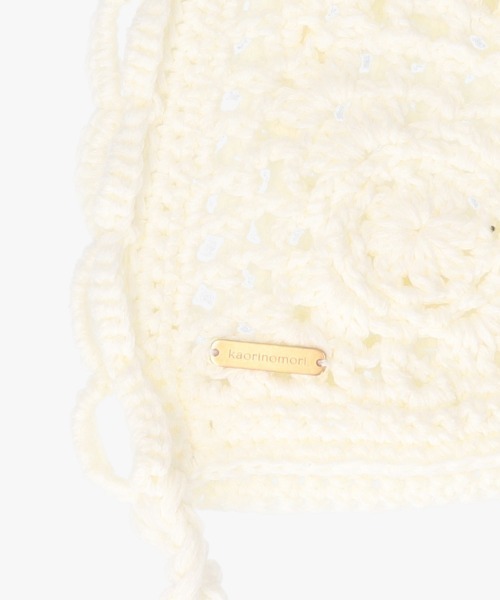 kaorinomori（カオリノモリ）の「kaorinomori フィーユボンネ / カオリノモリ（ニットキャップ/ビーニー・レディース・ホワイト/ライトブルー/ブラック・FREE）」の5枚目の写真
