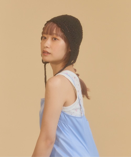 kaorinomori（カオリノモリ）の「kaorinomori フィーユボンネ / カオリノモリ（ニットキャップ/ビーニー・レディース・ホワイト/ライトブルー/ブラック・FREE）」の11枚目の写真