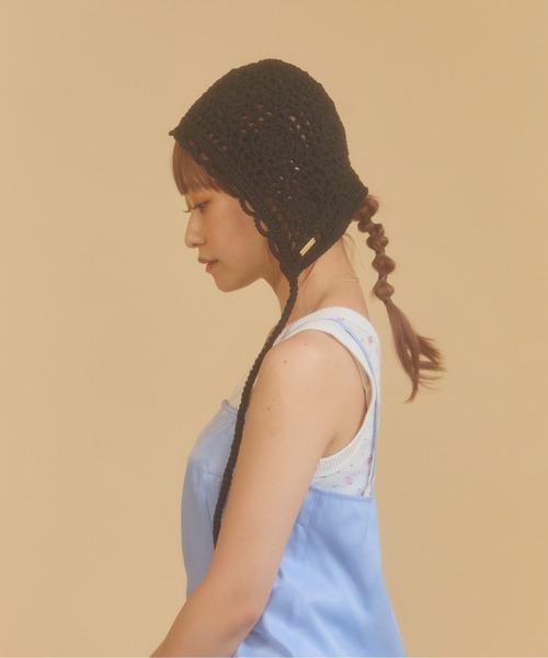 kaorinomori（カオリノモリ）の「kaorinomori フィーユボンネ / カオリノモリ（ニットキャップ/ビーニー・レディース・ホワイト/ライトブルー/ブラック・FREE）」の12枚目の写真