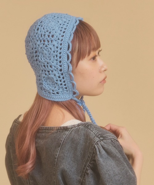 kaorinomori（カオリノモリ）の「kaorinomori フィーユボンネ / カオリノモリ（ニットキャップ/ビーニー・レディース・ホワイト/ライトブルー/ブラック・FREE）」の20枚目の写真