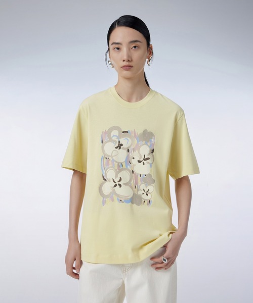 【セール】Graffiti Abstract Flower T-Shirt / グラフィックフラワーTシャツ（Tシャツ/カットソー）｜JNBY（ジェーエヌビーワイ）