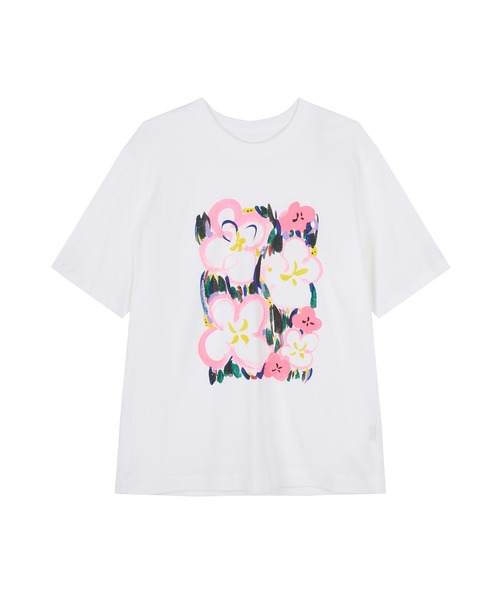 JNBY（ジェーエヌビーワイ）の「Graffiti Abstract Flower T