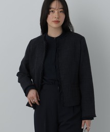 saloon（サルーン）の「SALOON(サルーン)/【オフィス/セレモニー】エアファンシーツィードジャケット（スーツジャケット・レディース）」