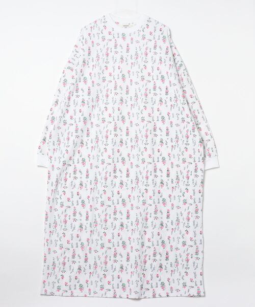 HARVESTY（ハーベスティ）の「HARVESTY/ハーベスティー × JE MORGAN/ジェーイーモーガン　TC WAFFLE FLOWER ONE PIECEワッフル小花柄ワンピース（ワンピース・レディース・グレー/オフホワイト・1/2）」の5枚目の写真