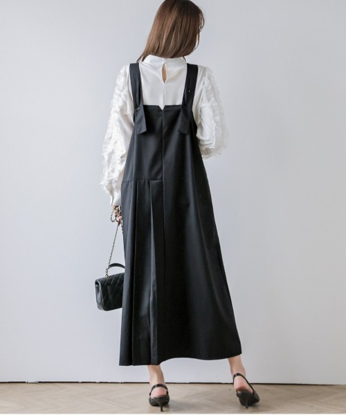 サイドプリーツ　ジャンスカ　スミスタイル axes femme（アクシーズファム）の「サイドプリーツジャンスカ