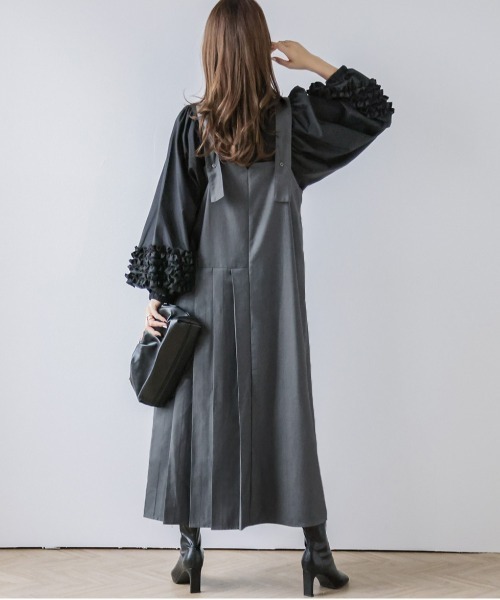 AMELY(エミリー)の「サイドプリーツジャンパースカート(ジャンパースカート・レディース・グレー/ブラック/ベージュ・フリー)」の11枚目の写真