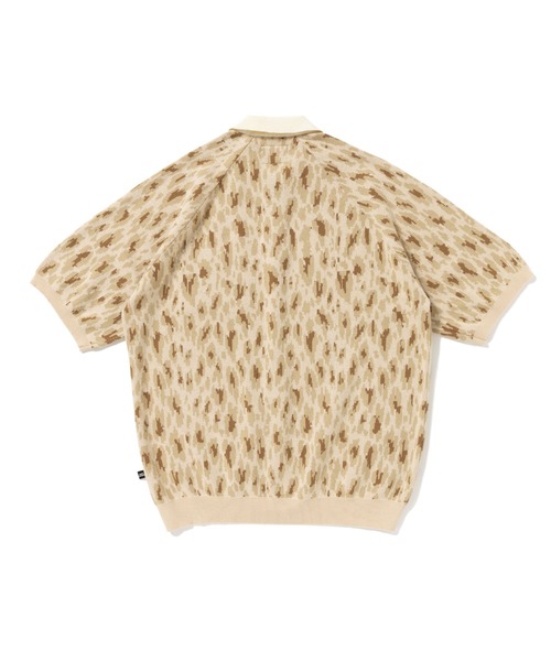 MAGIC NUMBER（マジック ナンバー）の「【MAGIC NUMBER】LEOPARD KNIT POLO（ポロシャツ・メンズ・ライム/ベージュ・LARGE/X-LARGE/MEDIUM）」の3枚目の写真