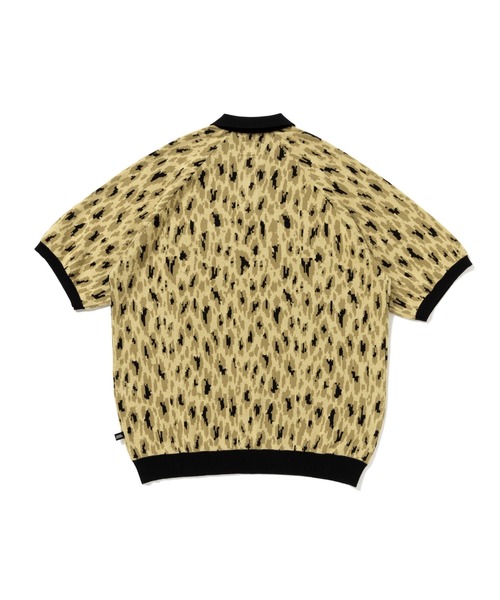 MAGIC NUMBER（マジック ナンバー）の「【MAGIC NUMBER】LEOPARD KNIT POLO（ポロシャツ・メンズ・ライム/ベージュ・LARGE/X-LARGE/MEDIUM）」の4枚目の写真