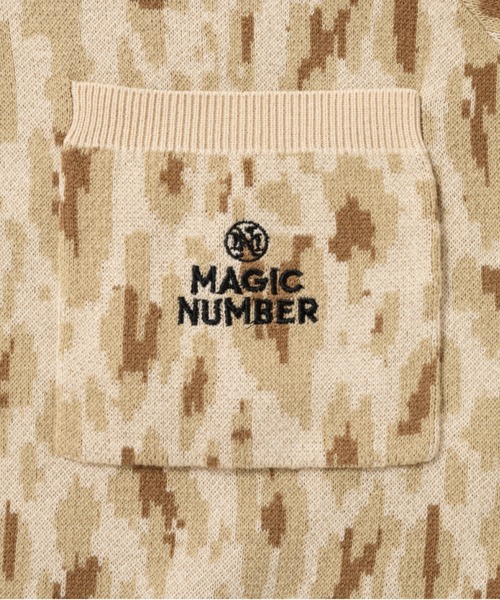 MAGIC NUMBER（マジック ナンバー）の「【MAGIC NUMBER】LEOPARD KNIT POLO（ポロシャツ・メンズ・ライム/ベージュ・LARGE/X-LARGE/MEDIUM）」の5枚目の写真