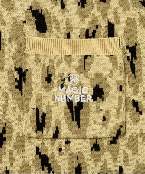 MAGIC NUMBER（マジック ナンバー）の「【MAGIC NUMBER】LEOPARD KNIT POLO（ポロシャツ・メンズ・ライム/ベージュ・LARGE/X-LARGE/MEDIUM）」の7枚目の写真