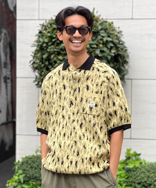 MAGIC NUMBER（マジック ナンバー）の「【MAGIC NUMBER】LEOPARD KNIT POLO（ポロシャツ・メンズ・ライム/ベージュ・LARGE/X-LARGE/MEDIUM）」の10枚目の写真