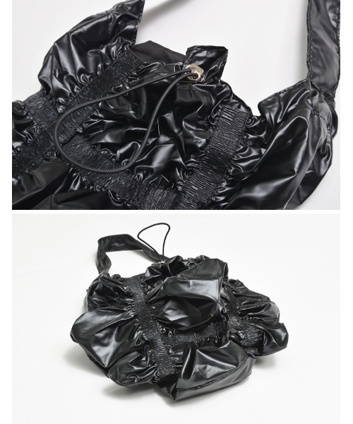 Re:EDIT(リエディ)の「シャーリングメタリックトートバッグ(トートバッグ・レディース・ホワイト/ゴールド/シルバー/ブラック・FREE)」の9枚目の写真