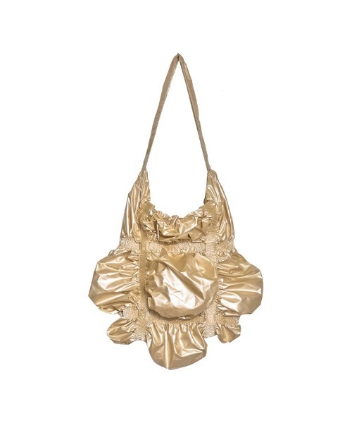 Re:EDIT(リエディ)の「シャーリングメタリックトートバッグ(トートバッグ・レディース・ホワイト/ゴールド/シルバー/ブラック・FREE)」の6枚目の写真