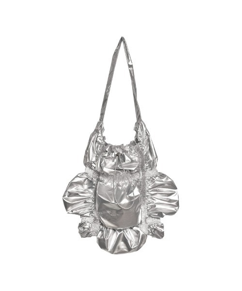 Re:EDIT(リエディ)の「シャーリングメタリックトートバッグ(トートバッグ・レディース・ホワイト/ゴールド/シルバー/ブラック・FREE)」の5枚目の写真