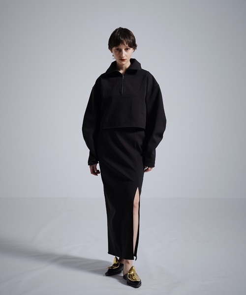 MECRE(メクル)の「【セットアップ対応】Iラインスリットスカート(スカート・レディース・ホワイト/ブラック・S/M)」の3枚目の写真