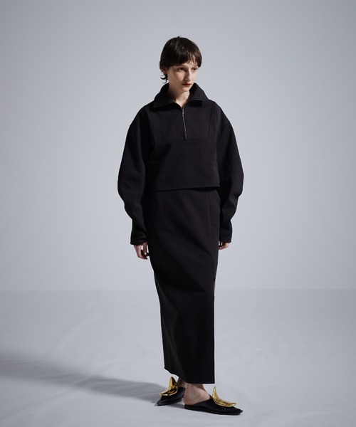 MECRE(メクル)の「【セットアップ対応】Iラインスリットスカート(スカート・レディース・ホワイト/ブラック・S/M)」の4枚目の写真