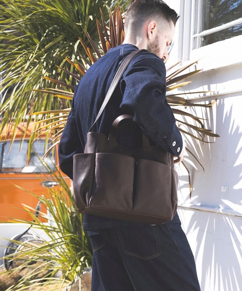 MR.OLIVE(Eagle Of Independence)（イーグルオブインデペンデンス）の「WATER PROOF WASHABLE LEATHER / LOGGER BAG (MEDIUM)（トートバッグ・メンズ・ブラウン/ブラック・FREE）」の6枚目の写真