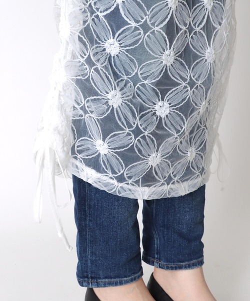 Three Four Time（ｽﾘｰﾌｫｰﾀｲﾑ）の「モチーフチュールレイヤードスカート（スカート・レディース・ブラック/オフホワイト・FREE）」の18枚目の写真