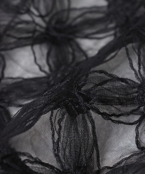 Three Four Time（ｽﾘｰﾌｫｰﾀｲﾑ）の「モチーフチュールレイヤードスカート（スカート・レディース・ブラック/オフホワイト・FREE）」の21枚目の写真