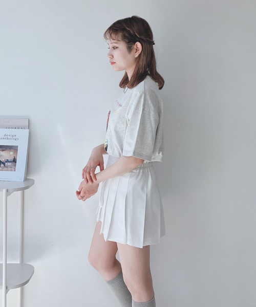 AS KNOW AS plus（アズノゥアズプラス）の「◎レイヤードプリーツミニスカート（スカート・レディース・グレー/チャコールグレー/オフホワイト・FREE）」の6枚目の写真