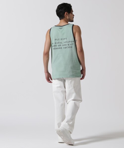 AVIREX（アヴィレックス）の「DISCHARGE  NAVAL TANK TOP / ディスチャージ ネイバル タンクトップ / AVIREX /アヴィレックス（タンクトップ・メンズ・ミント/チャコールグレー・MEDIUM/LARGE/X-LARGE）」の21枚目の写真