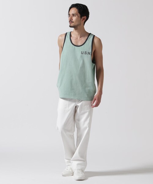 AVIREX（アヴィレックス）の「DISCHARGE  NAVAL TANK TOP / ディスチャージ ネイバル タンクトップ / AVIREX /アヴィレックス（タンクトップ・メンズ・ミント/チャコールグレー・MEDIUM/LARGE/X-LARGE）」の7枚目の写真