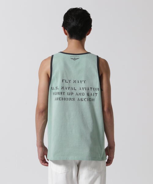 AVIREX（アヴィレックス）の「DISCHARGE  NAVAL TANK TOP / ディスチャージ ネイバル タンクトップ / AVIREX /アヴィレックス（タンクトップ・メンズ・ミント/チャコールグレー・MEDIUM/LARGE/X-LARGE）」の9枚目の写真