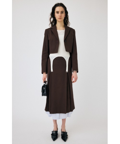 MOUSSY（マウジー）の「SHORT ジャケット（その他アウター・レディース・ライトベージュ/チャコールグレー/ブラウン・1/2）」の7枚目の写真