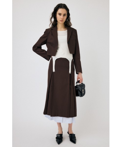 MOUSSY（マウジー）の「SHORT ジャケット（その他アウター・レディース・ライトベージュ/チャコールグレー/ブラウン・1/2）」の8枚目の写真