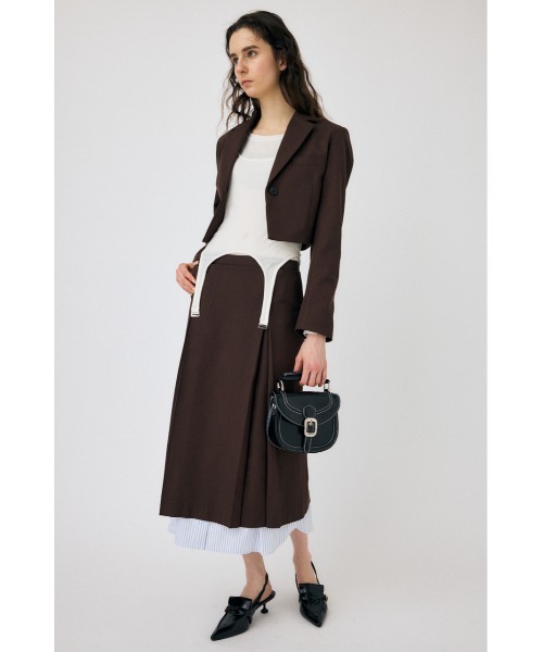 MOUSSY（マウジー）の「SHORT ジャケット（その他アウター・レディース・ライトベージュ/チャコールグレー/ブラウン・1/2）」の9枚目の写真