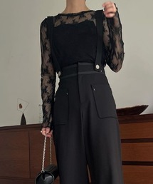 flower lace sheer tops