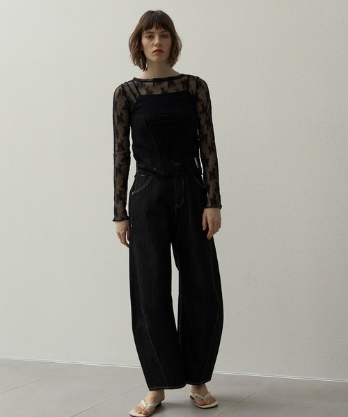 WILLFULLY(ウィルフリー)の「flower lace sheer tops(Tシャツ/カットソー・レディース・ブラック・FREE)」の18枚目の写真