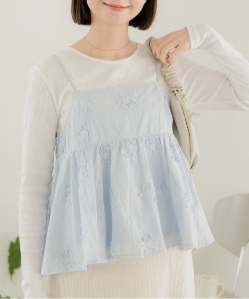 flower（フラワー）の「ボタニカルブルームビスチェ（キャミソール・レディース・ホワイト/イエロー/ブルー・FREE）」の3枚目の写真