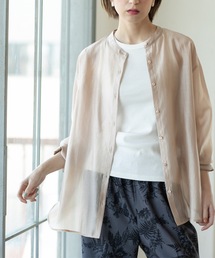 OPAQUE.CLIP | シアーバンドカラーシャツ【洗濯機洗い可】(シャツ/ブラウス)