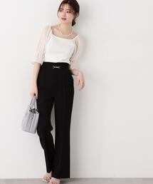 PROPORTION BODY DRESSING | ビットベルトフレアパンツ / 1214130409(その他パンツ)