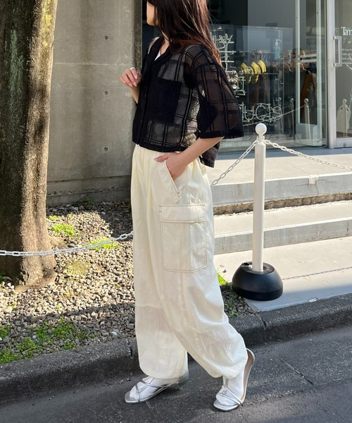 CIAOPANIC TYPY（チャオパニックティピー）の「クロップド丈開襟レースシャツ（シャツ/ブラウス・レディース・ホワイト/ブラック・ONE SIZE）」の17枚目の写真