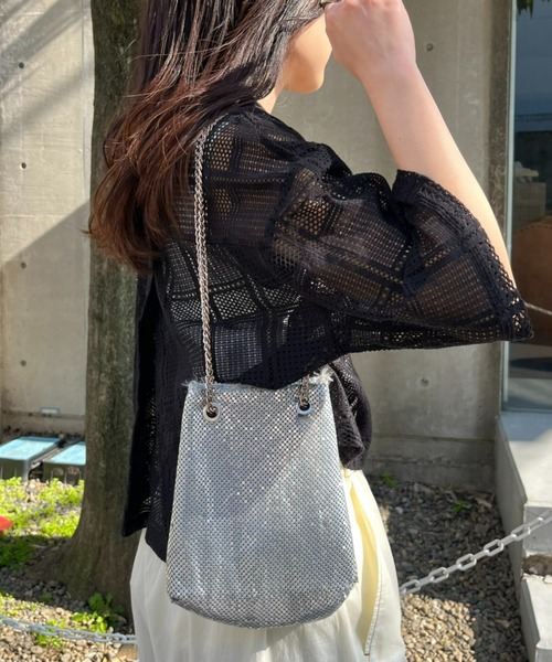 CIAOPANIC TYPY（チャオパニックティピー）の「クロップド丈開襟レースシャツ（シャツ/ブラウス・レディース・ホワイト/ブラック・ONE SIZE）」の15枚目の写真