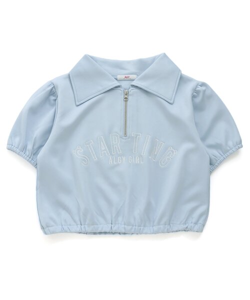 algy（アルジー）の「【上下セット】ハーフジップT&スカパンセットアップ（セットアップ・キッズ・アイボリー/サックスブルー・MEDIUM/XX-SMALL/X-SMALL/SMALL）」の13枚目の写真