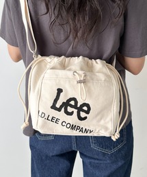 Lee（リー）の「Lee/リー BIG　ナナメプリント　ドローストリング　2WAY　巾着　ショルダー（ショルダーバッグ）」