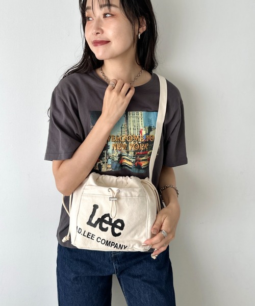 Lee/リー BIG ナナメプリント ドローストリング 2WAY 巾着