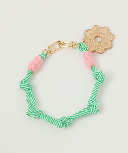 niko and...（ニコアンド）の「コードフラワーハンドストラップ（スマホグッズ・レディース・オレンジ/グリーン/ライトブルー/ブラック/ラベンダー/シャーベット/セージグリーン・0）」の4枚目の写真