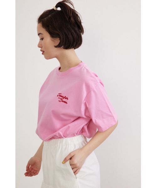 RODEO CROWNS WIDE BOWL（ロデオクラウンズワイドボウル）の「(JS)OSBS Tシャツ（Tシャツ/カットソー・レディース・ブラウン/ピンク/ブルー/オフホワイト・MEDIUM/LARGE）」の4枚目の写真