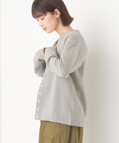OMNES(オムネス)の「裏毛スウェットパールドットカーディガン(カーディガン/ボレロ・レディース・モカ/ホワイト/グレー/ブラック・SMALL/MEDIUM)」の22枚目の写真