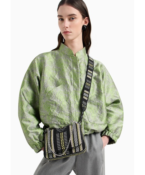 EMPORIO ARMANIダブルショルダーバッグバスケット織 セール】【エンポリオ アルマーニ】ダブルショルダーバッグ
