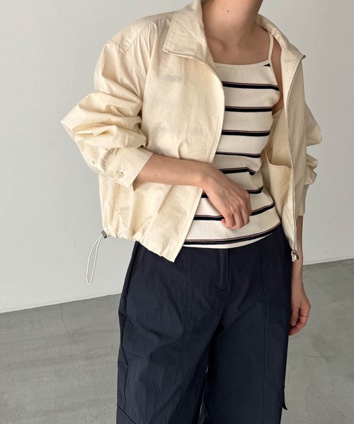 CANAL JEAN（キャナルジーン）の「El mar　ボーダーリブキャミソール（キャミソール・レディース・ベージュ/ブラウン・ONE SIZE）」の22枚目の写真