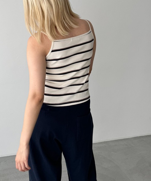CANAL JEAN（キャナルジーン）の「El mar　ボーダーリブキャミソール（キャミソール・レディース・ベージュ/ブラウン・ONE SIZE）」の15枚目の写真